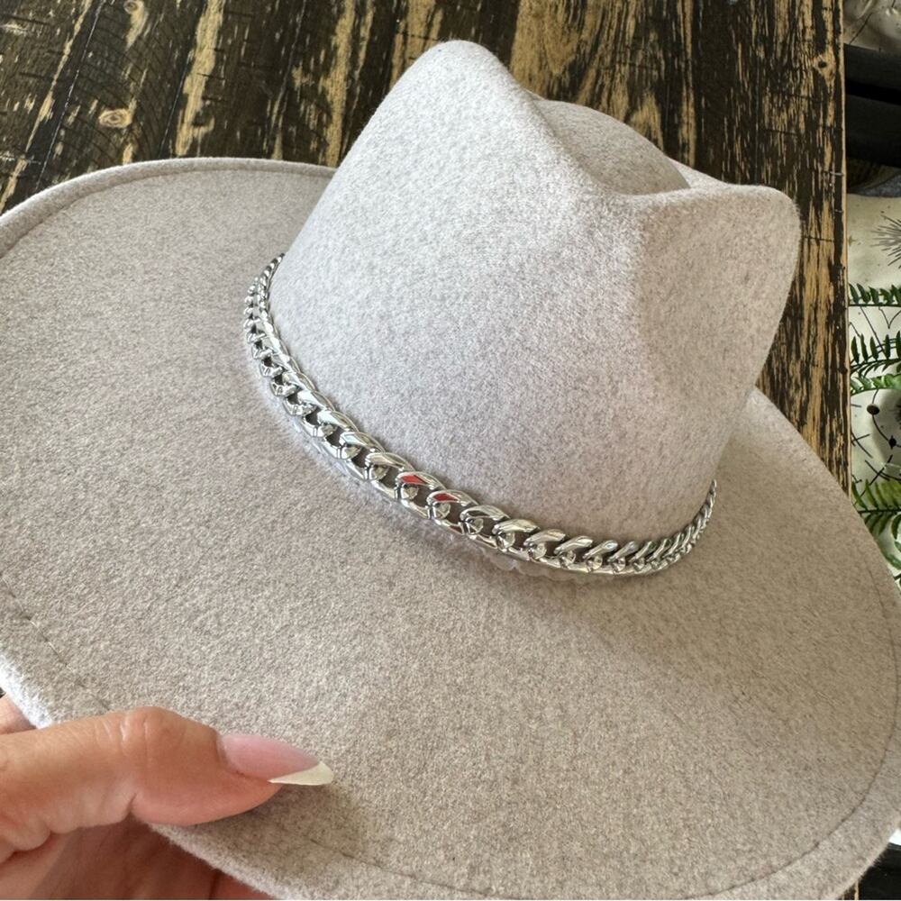 Cream Wide Brim Country Cowboy Winery Hat – One Size (Adjustable) - Picture 7 of 17